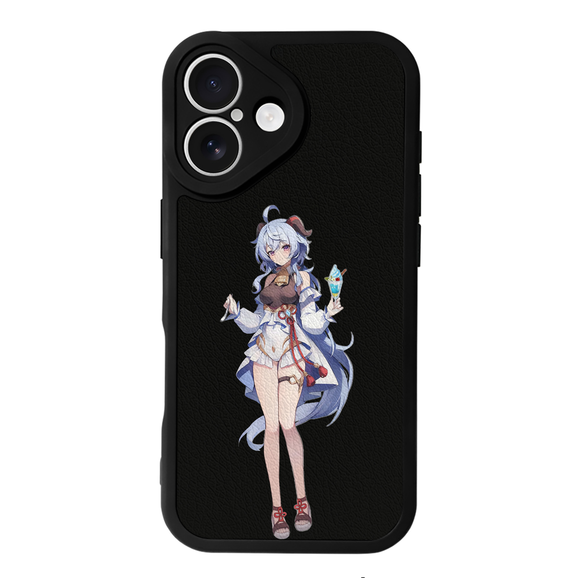 げんし神 甘雨 かんう genshin Ganyu 【iPhone 16シリーズ対応】シリコンスマホケース（レザー調） 材質：シリコン